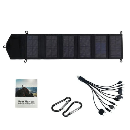 6 Fold 800W Foldable Solar Panel 20W/H Portable Solar Panels Fast Charger USB 5V DC Full Time Solar Panel Mobile Power Supply