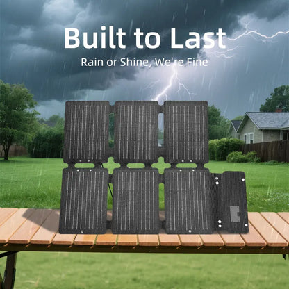 Unleash the Power of the Sun with Our 60W Multi-Fold Portable Solar Panel – Perfect for Charging Your Devices Anywhere!