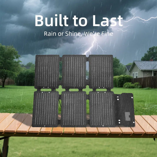 Unleash the Power of the Sun with Our 60W Multi-Fold Portable Solar Panel – Perfect for Charging Your Devices Anywhere!